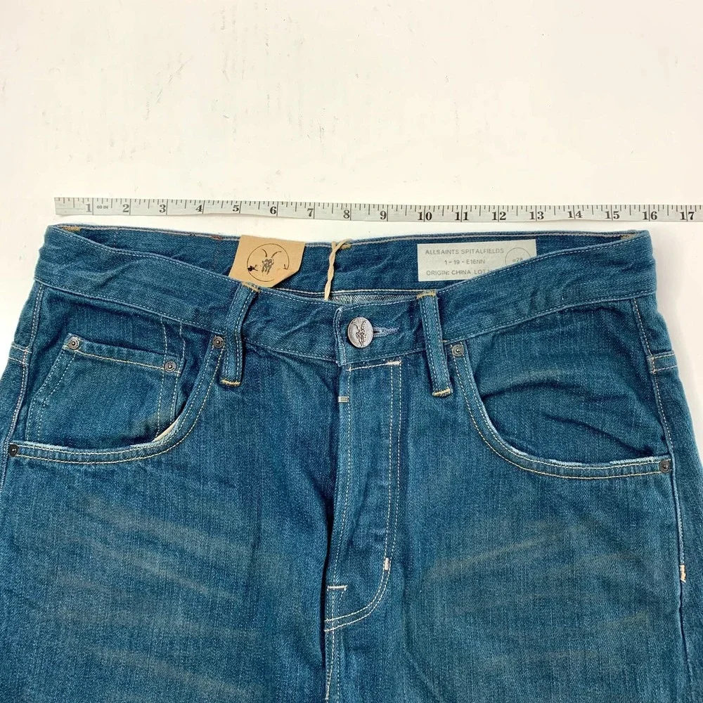Allsaints Spitalfields Mens Blue Jeans Size 28 Charas Runner‎ Pants NEW NWT